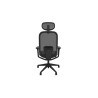 Siège de bureau en tissu coque noir Anya