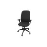Siège de bureau en tissu coque noir Anya