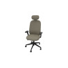 Siège de bureau en tissu coque noir Anya
