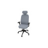 Siège de bureau en tissu coque noir Anya