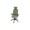 Siège de bureau en tissu coque noir Anya