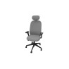 Siège de bureau en tissu coque noir Anya