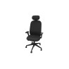 Siège de bureau en tissu coque noir Anya