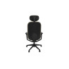Siège de bureau en tissu coque noir Anya