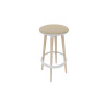 Tablouret en hêtre massif naturel H 77 cm Bloody
