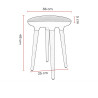Tabouret en hêtre massif naturel H 48 cm Bloody