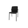Chaise de réunion en polypropylène noir empilable Fannie