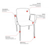 Chaise de réunion en polypropylène noir empilable Fannie