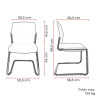 Chaise d'accueil en polypropylène noir empilable Fannie