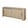 Buffet/bahut contemporain 220 cm chêne clair Henrik