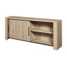 Buffet/bahut contemporain 220 cm chêne clair Henrik