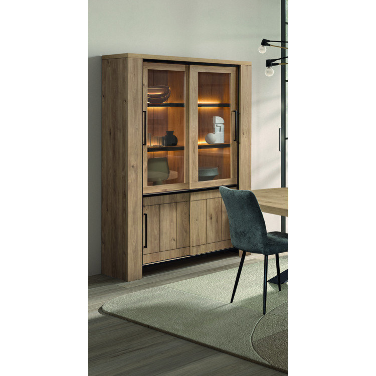 Vaisselier/argentier contemporain chêne clair Henrik