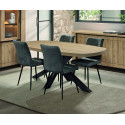 Table de salle à manger ovale contemporaine chêne clair Henrik