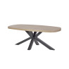Table de salle à manger ovale contemporaine chêne clair Henrik