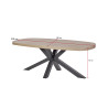 Table de salle à manger ovale contemporaine chêne clair Henrik