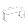 Bureau réglable en hauteur Londonien