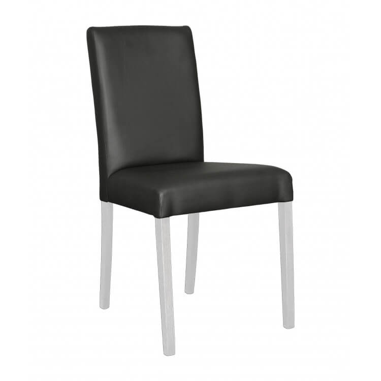 Chaise de salle à manger (lot de 2) coloris noir/blanc Evoria