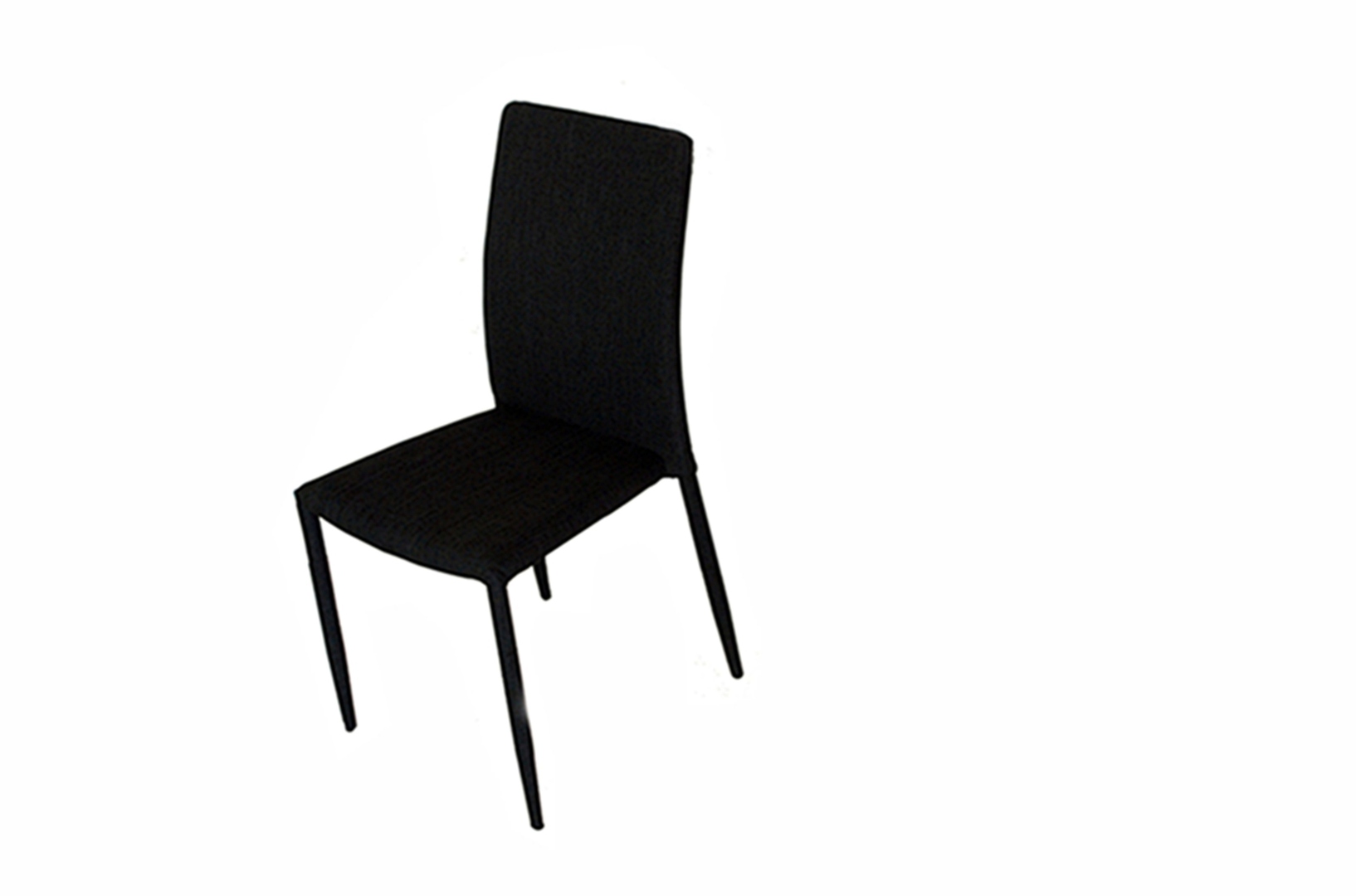 Chaise de salle à manger design métal & tissu coloris noir (lot de 4) Morino