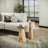 Table d'appoint en acacia massif laqué mat Lenny (lot de 2)
