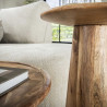 Table d'appoint en acacia massif laqué mat Lenny (lot de 2)