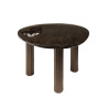 Table basse moderne métal et verre H 45 cm Elyptic