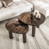 Table basse moderne métal et verre H 45 cm Elyptic