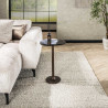 Table d'appoint moderne métal et verre H 60 cm Elyptic