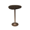 Table d'appoint moderne métal et verre H 60 cm Elyptic