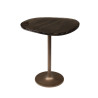 Table d'appoint moderne métal et verre H 55 cm Elyptic