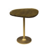 Table d'appoint moderne métal et verre H 55 cm Elyptic