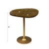 Table d'appoint moderne métal et verre H 55 cm Elyptic