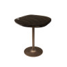 Table d'appoint moderne métal et verre H 50 cm Elyptic