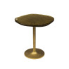 Table d'appoint moderne métal et verre H 50 cm Elyptic