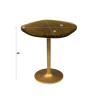 Table d'appoint moderne métal et verre H 50 cm Elyptic