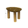 Table basse moderne métal et verre H 35 cm Elyptic