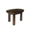 Table basse moderne métal et verre H 40 cm Elyptic