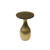 Table d'appoint moderne ronde métal et verre Elyptic H 45 cm