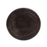 Table d'appoint moderne ronde métal et verre Elyptic H 60 cm