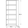 Etagère de bureau H 200 cm Londonien