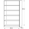 Etagère de bureau H 200 cm Londonien