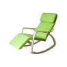 Fauteuil rocking chair adulte bois & tissu coloris vert Murphy