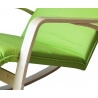 Fauteuil rocking chair adulte bois & tissu coloris vert Murphy