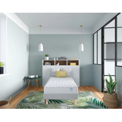 Sommier tapissier recouvert Epeda à lattes 80x200 cm Exact