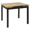 Table à manger extensible contemporaine chêne/noir Babette