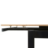 Table à manger extensible contemporaine chêne/noir Babette