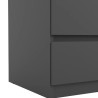 Commode contemporaine noir laqué mat 3 tiroirs Best