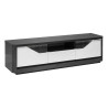 Meuble TV moderne 170 cm blanc/gris brillant Matera
