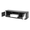 Meuble TV moderne 170 cm blanc/gris brillant Matera