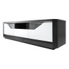 Meuble TV moderne 170 cm blanc/gris brillant Matera