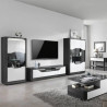 Vitrine moderne blanc/gris brillant Matera